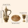 Exquisite Vintage Wine Glass, European Wine Set, Alloy Home Wine Pot Wine Glass Set, Creative Home Living Room Decoration,1Set