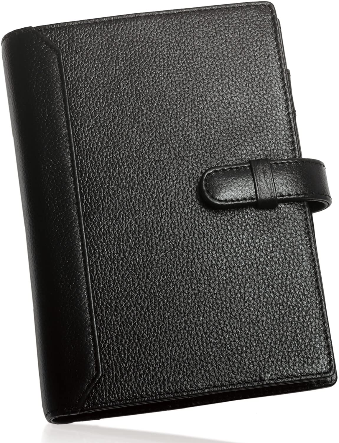 

Система Блокнот Библейского размера Натуральная кожа Обложка для блокнота с 6 кольцами Кожа растительного дубления Папка Держатель для ручки Включен карман для карточек Systemy1 STC1