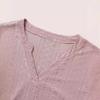 2024 Summer Women's Plus Size V-Neck Batwing Sleeve Hollow Breathable T-Shirt