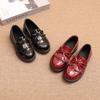 Kids Girls British Style Tassel Princess Mary Jane Leather Dress Shoes
