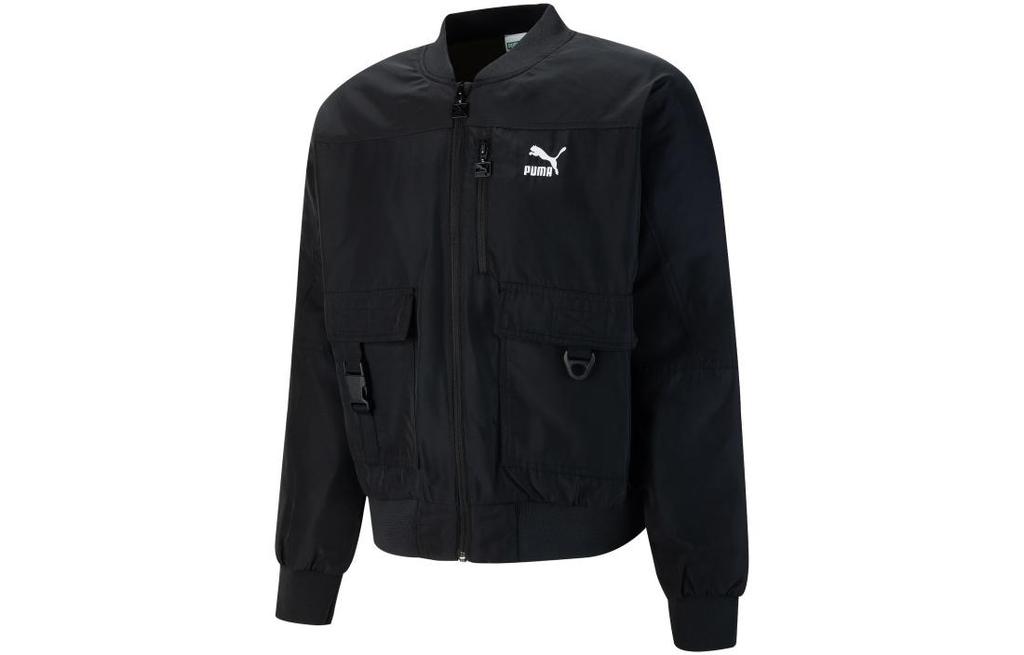 Men's PUMA Jackets Men's Black Baseball Collar Moderate Workwear