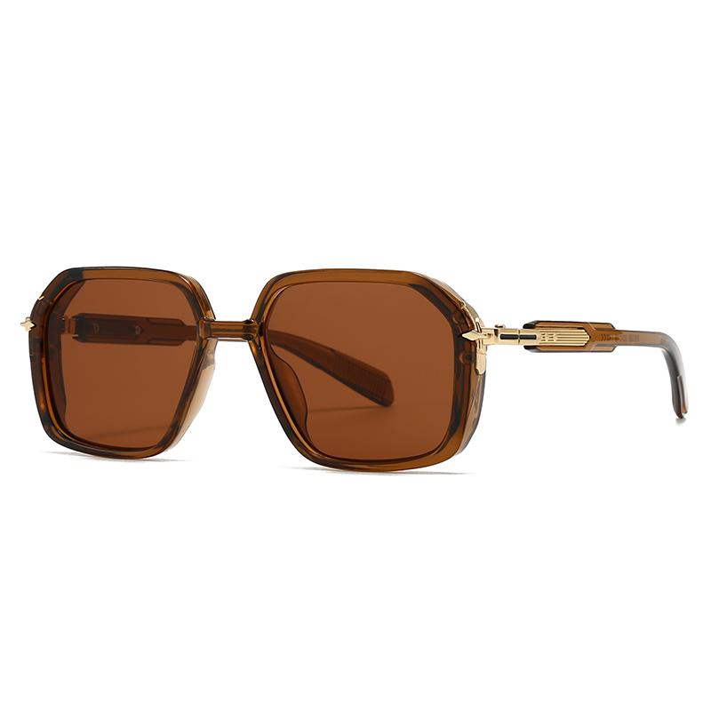 6088European And American Male Aviator Glasses Retro Sunglasses Square Frame Sunglasses  Spot Metal Leg Decoration