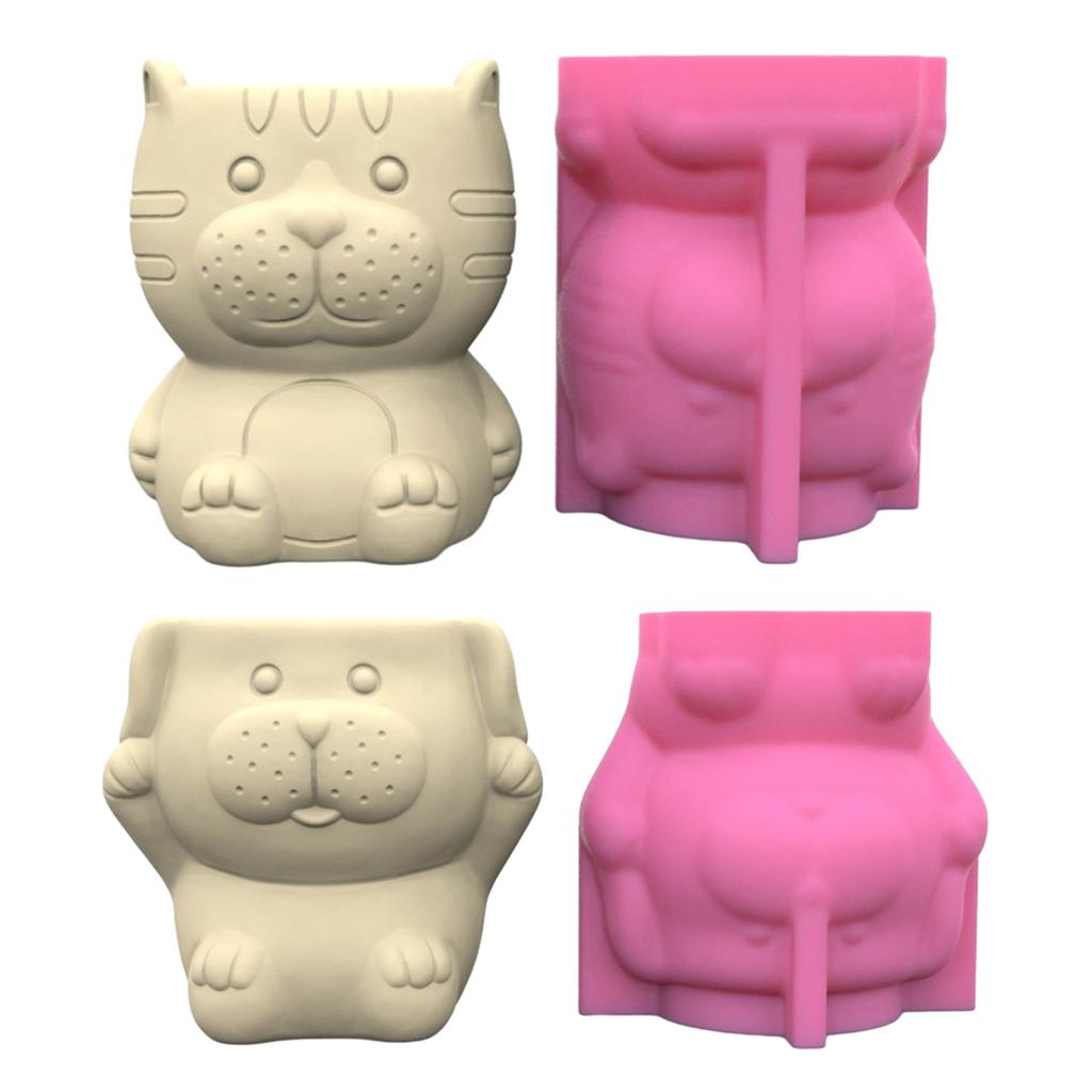 3D Plant Pot Mould Silicone Molds for Candle Making Reusable Candle Resin Epoxy Mould Casting Molds DIY Handmade Mould