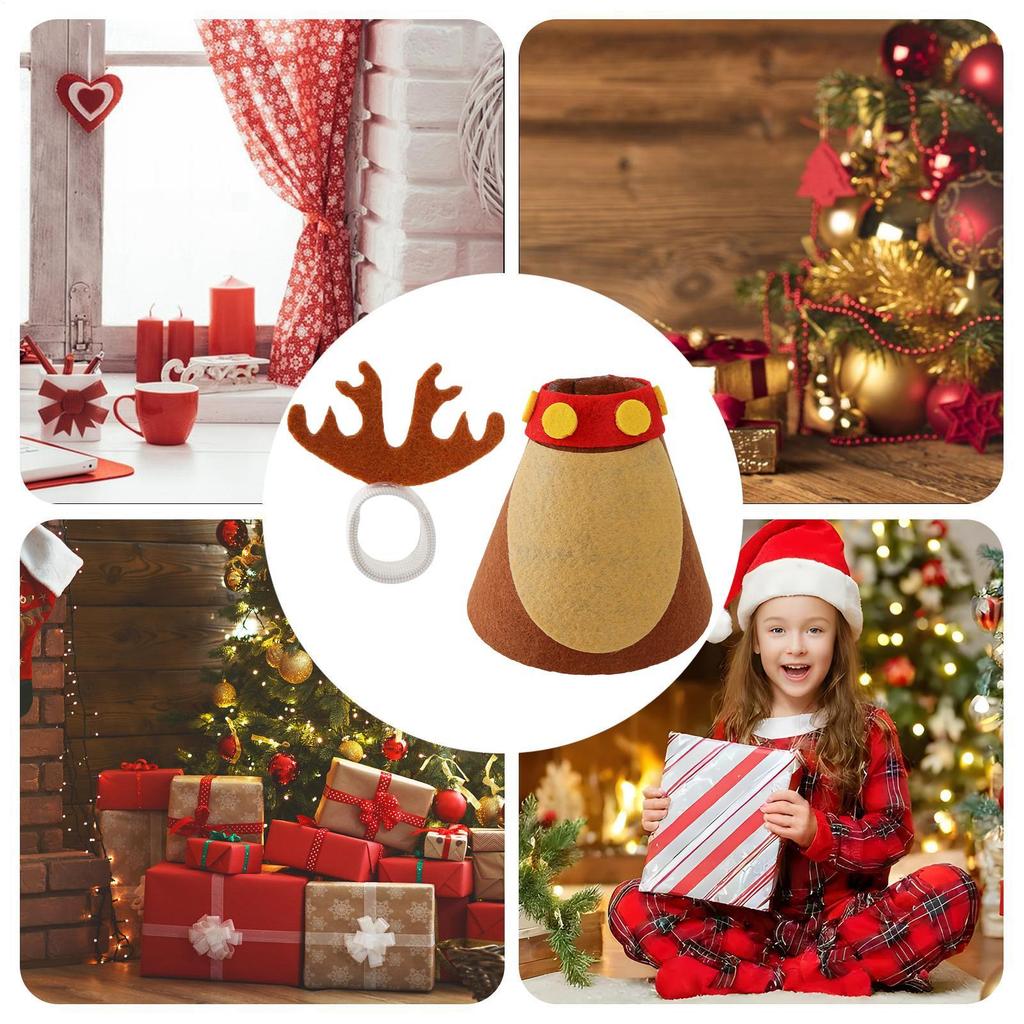 Mini Porch Animal Costume 7 Inch Christmas Costume For Desk Statue Mini Lightweight Velvet Decoration For Fireplace Home