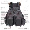 Bassdash Fishing Vest, Mesh Outdoor Top, Multifunctional Vest, Unisex, One Size Fits All (F-22 Gray)