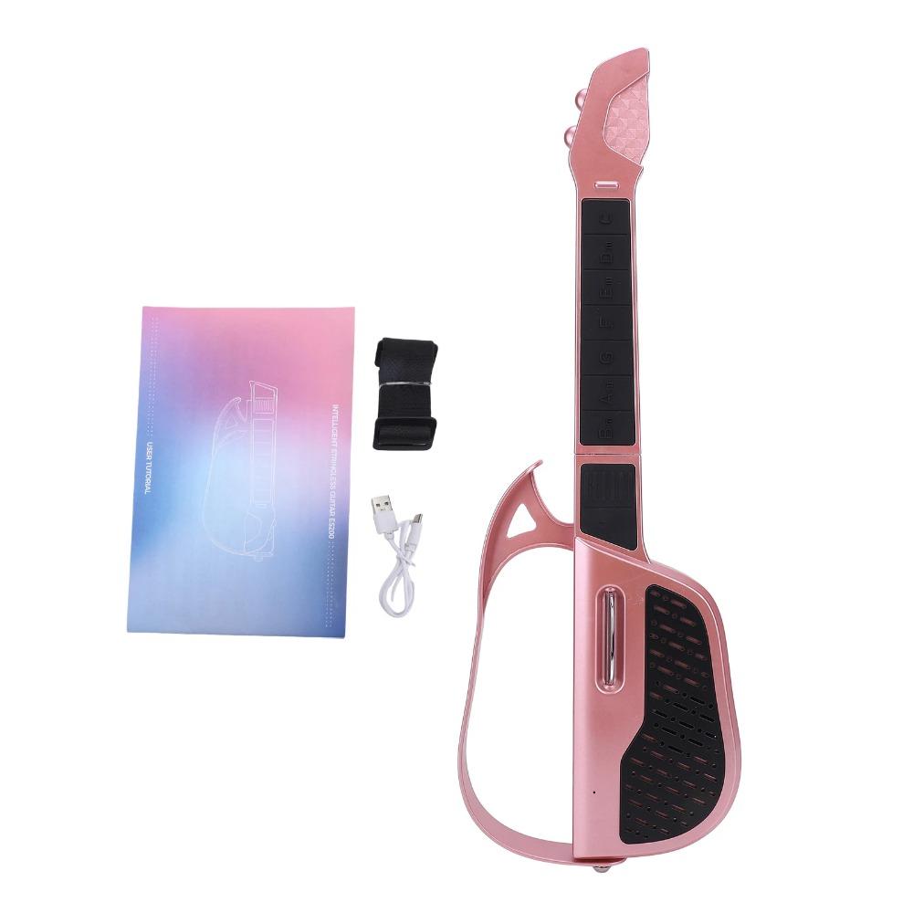 Foldable Electronic Guitar Toy for Kids 7 Notes Keys Rechargeable Battery Portable Music Educational Instrument Travel Gift