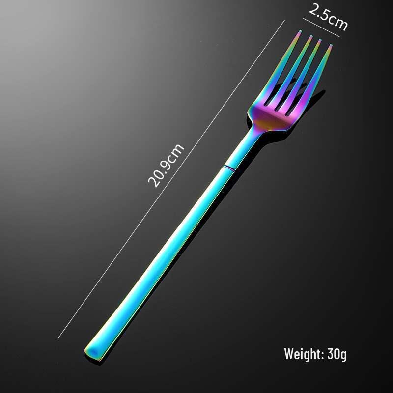 Four-Piece Stainless Steel Restaurant Knife, Fork, Spoon Set - Elegant Hotel Steak Tableware