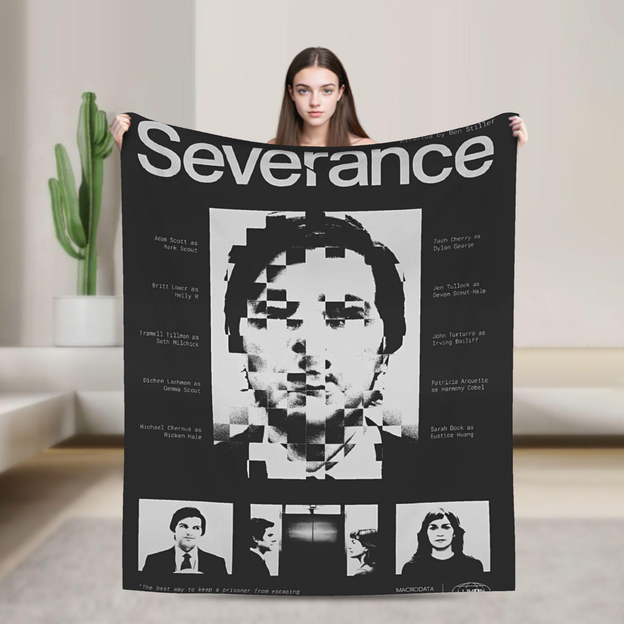 Super Warm BlanketsGirls Boys Airplane Travel Lumon Industries Severance Tv Throw Blanket Flannel Bedspread Couch Bed Cover 30x40in