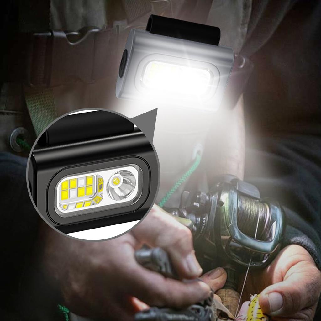 FineGood USB Rechargeable Lightweight Waterproof LED Outdoor Night Grip Running Light with 6 Lighting Super Bright Walking Light for Night and Dog