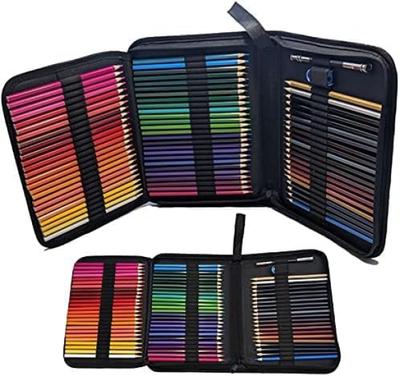 And Colored Pencil Set with Storage and 3 Patterned Perfect for and Perfect for and 72-Color Oil-Based Water-Based Bag, Sharpener, Colors. Beginners,