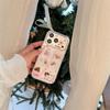Kawaii Cartoon Bunny Bear Heart Glitter Clear Phone Case For iPhone 15 16 17 Pro Max INS Cute Large Window Shockproof Protective