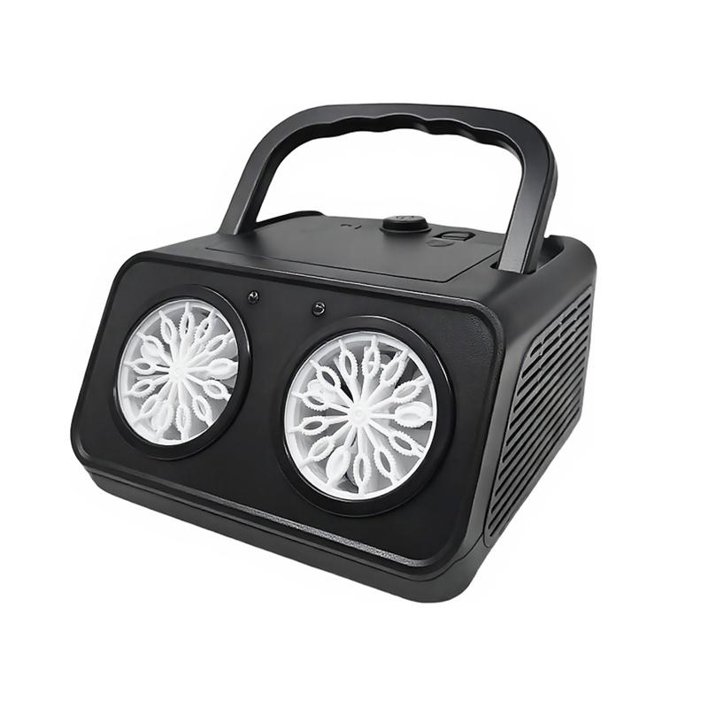 

Автоматическая машина для выдувания пузырей с 2 вентиляторами 50000+ пузырей в минуту Детский портативный генератор пузырей Без мыльной воды для вечеринки, для игр на открытом воздухе чёрный