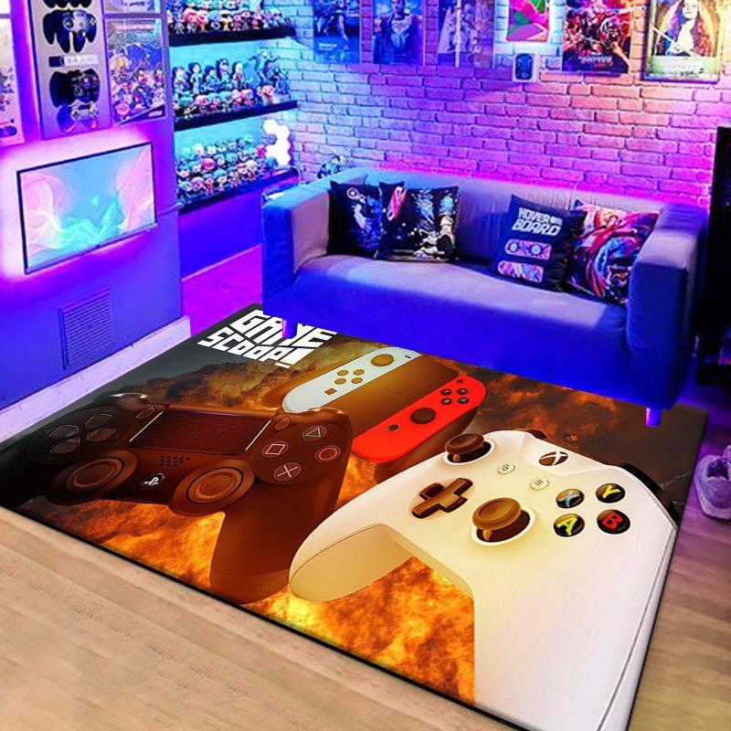 3D Game Console Controller Carpet for Living Room Children's Bedroom Crawling Mat Non-Slip E-sports Hall Decor Rug Home Doormat