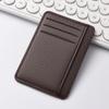 Ultra Thin Pu Leather Credit Card Wallet Minimalist Front Pocket Card Holder for Men Women Multiple Slot Portable Cash Purse