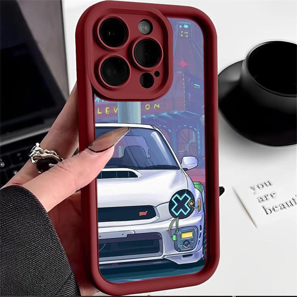 Ae78 Fashion Car Pattern Design Art Protective Phone Cases for iPhone 13 14 15 Pro Max Infinix Hot 40i Tecno Camon 30 20 Pro Angel Eyes TPU Back Cover