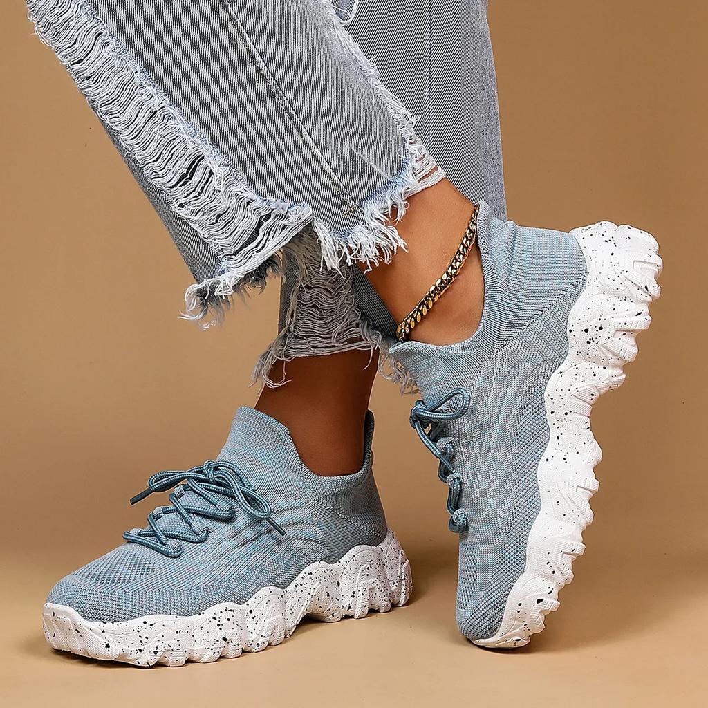 Mesh Oversized Sports and Comfortable Women's Shoes Breathable and Fashionable Socks, Shoe Cuffs Solid Color 2025