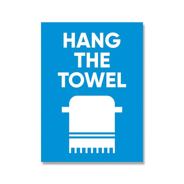 Kids Bathroom Rules Posters and Prints Wash Brush Floss Flush Canvas Painting Colorful Wall Pictures for Living Room Home Decor