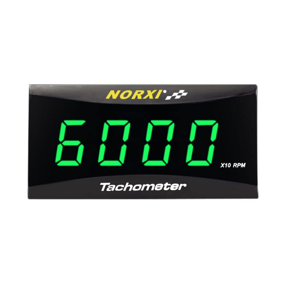 Norxi Digital Tachometer Motorcycle Meter Bicycle Tachometer Electric Tachometer RPM tachometer only зелёный