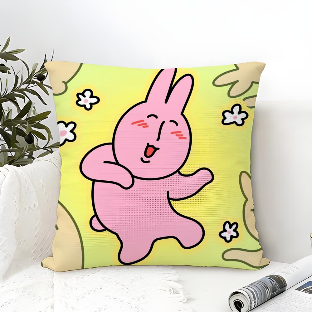 Cartoon Pink Funny Rabbit Friends Pillow Case linen pillow case sofa home decor cushion cover cushion cove