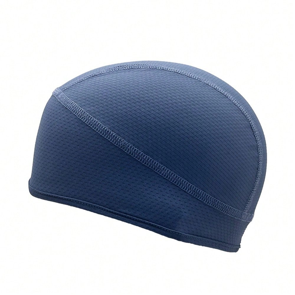 Casquette de cyclisme été soie glacée protection solaire sports de plein air séchage rapide respirante couvre-chef doublure de casque de vélo moto blue multicolore