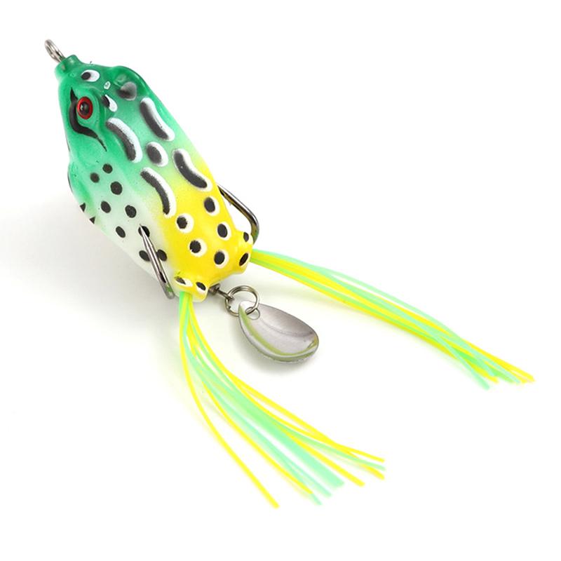 1Pc 10G 3D Eyes Frog Lure Soft Tube Bait Plastic Fishing Lure With Fishing Hooks