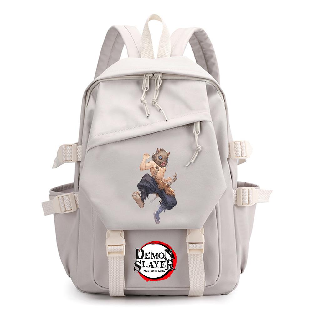 Sac à dos imprimé Demon Slayer pour adolescent étudiant Rentrée scolaire Sac à livres Femme Grande capacité Imperméable Sac de voyage
