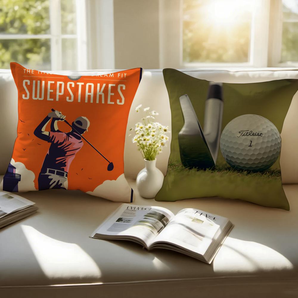 Popular Golf Sports T-Titleists-Famous Cushion Cover Pillowcase Short Plush Invisible Zipper Room Sofa Cushion Cover