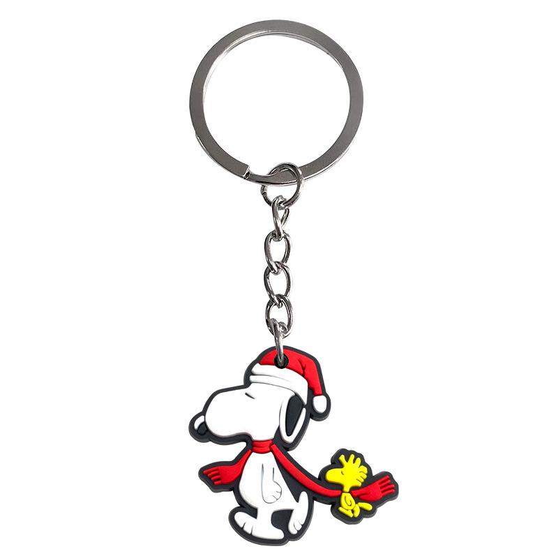 Snoopy Keychain Series: 24 PVC Cartoon Accessories - Soft Rubber Bag Pendant