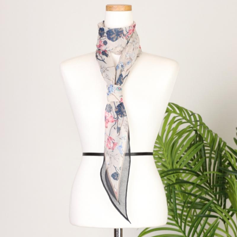 Shop Women Summer Flower Diamond Scarf Drn Wsc 0576 Pink