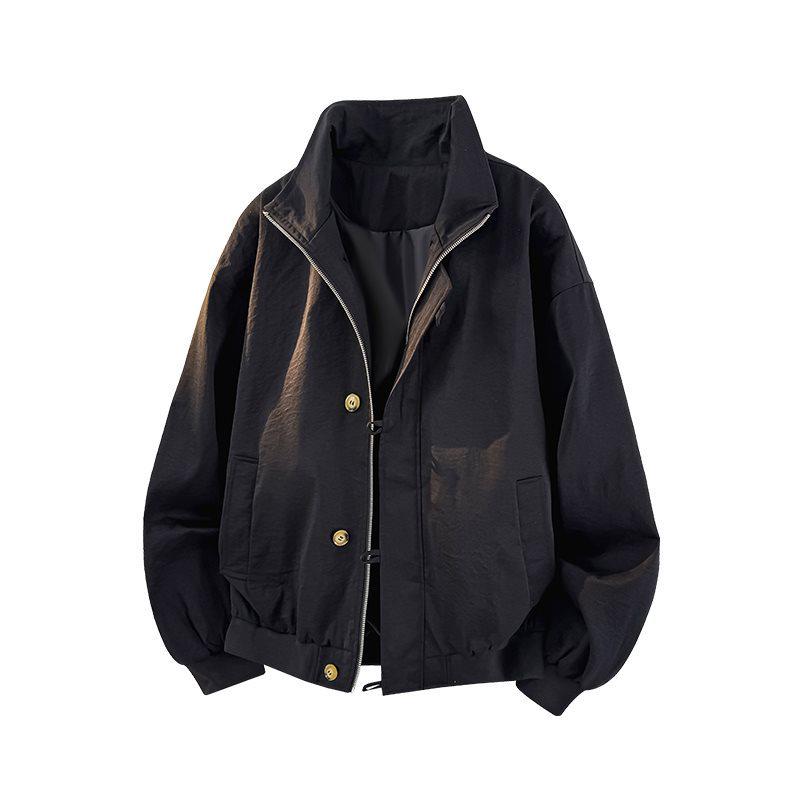 Jack Chuan Yang 2026 Spring High-End American Stand Collar Workwear Jacket