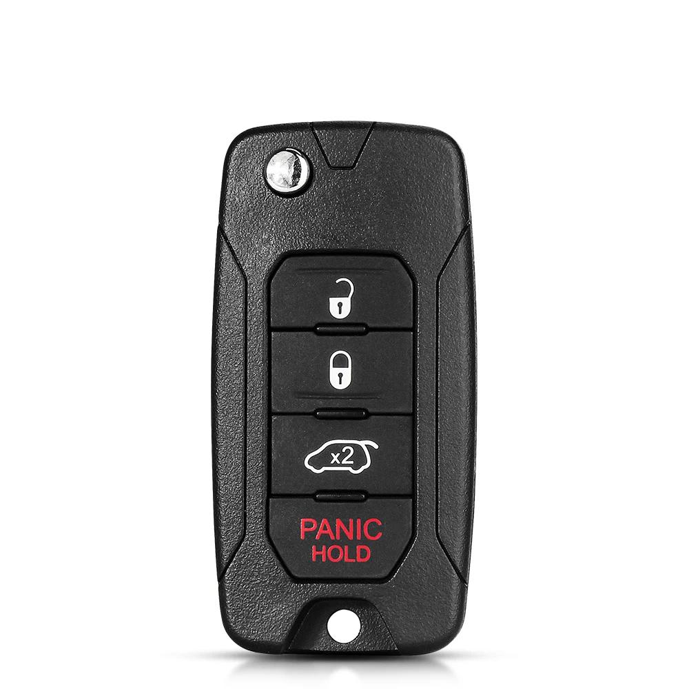 For Jeep Renegade Compass Patriot Liberty - 2/3/4 Buttons Remote Flip Key Shell Remote Car Key Shell Sip22 Blade