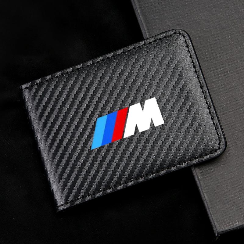 HJK11 Carbon Fiber Auto Driver License Cover Car Driving Documents Case For BMW M Emblem E46 E36 E34 F10 E90 F30 E60 E53 E30 E92 E87