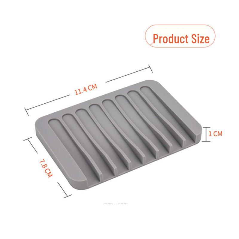 Silicone Non-Slip Soap Holder and Bathroom Storage Tray