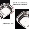 2Pcs 2/3/4 Grid Seasoning Dish Stainless Steel Sauce Plate  Restaurant Use