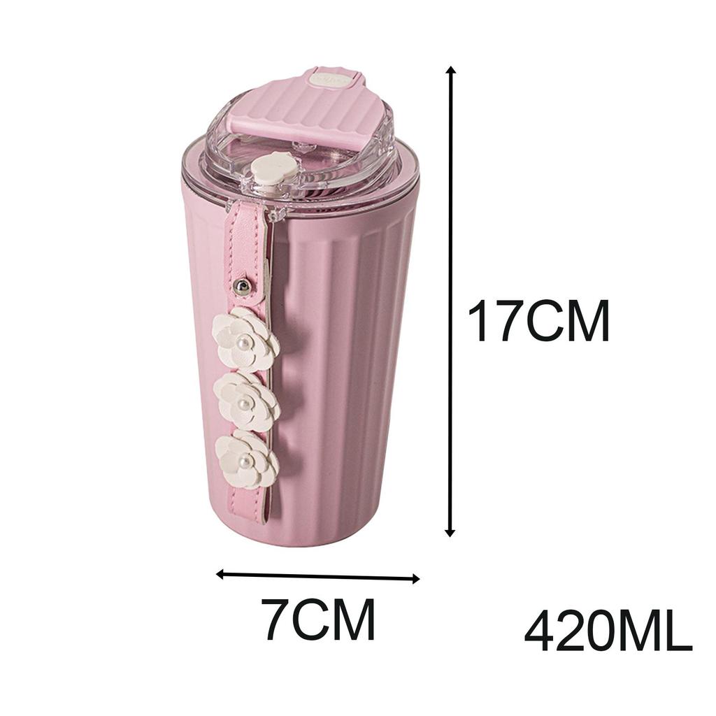 304 Stainless Steel Coffee Mugs Tumblers Food Grade with Tea Infuser for Loose 420ml Filter