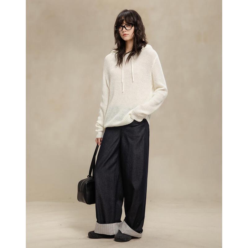 Women's Minimalist Hooded Knit Sweater