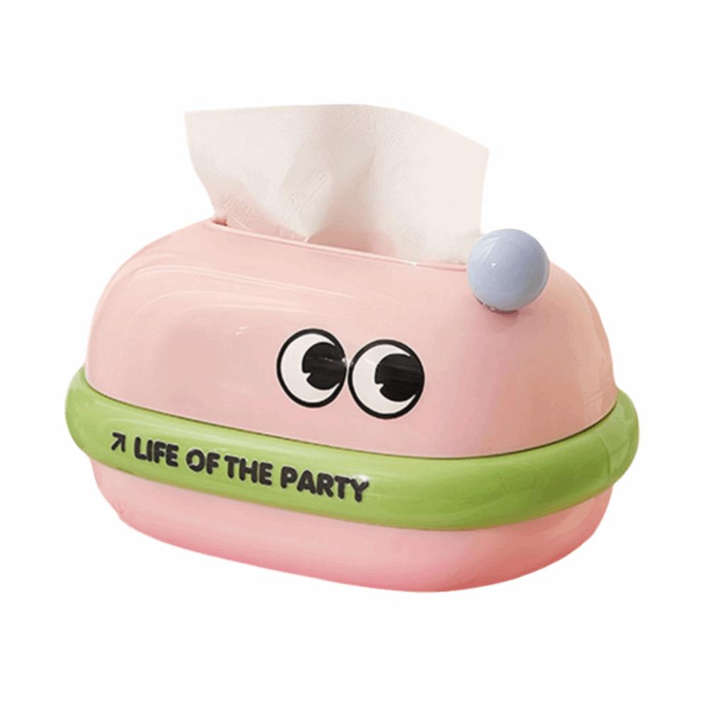 Built in Spring Cartoon Tissue Box Creative Towel Napkin Container Desktop Decoration