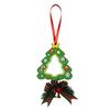 Custom Keepsake Gifts Wooden Christmas Tree Ornaments, 2D Stocking House Shaped Photo Frame Hanging Decor Decor, Xmas Ornament for Family Holiday