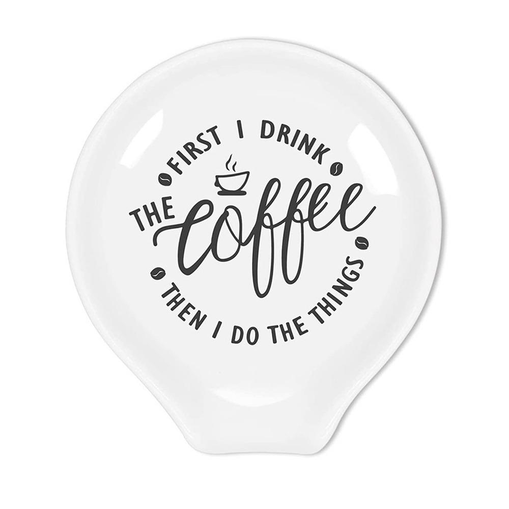 

Smooth Surface Ceramic Spoon Rest Heat-Resistant Utensil Rack Practical Scoop Holder Stove Top Coffee