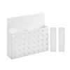 Plastic Wall Storage Holder with Insertable Panels and Lidless Access for Sorting Toiletries, Cleaning Supplies, and Everyday Accessories