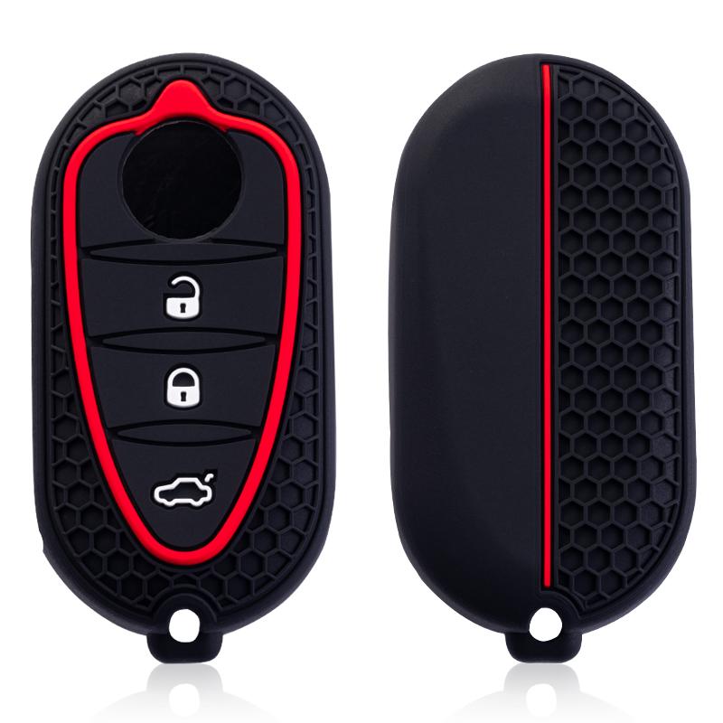 Silikone Nøglecover Holder Til Alfa Romeo Giulietta Myth Junior 4C Romeo Mito Myth 159 GTO GTA Bil Fjernbetjening Biltilbehør