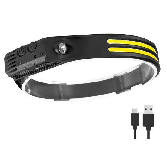 Multi-function Headlight with Motion Sensor 5 Modes Adjustable Waterproof USB Rechargeable Hands-free Outdoor Camping Night Running Fishing Headlamp