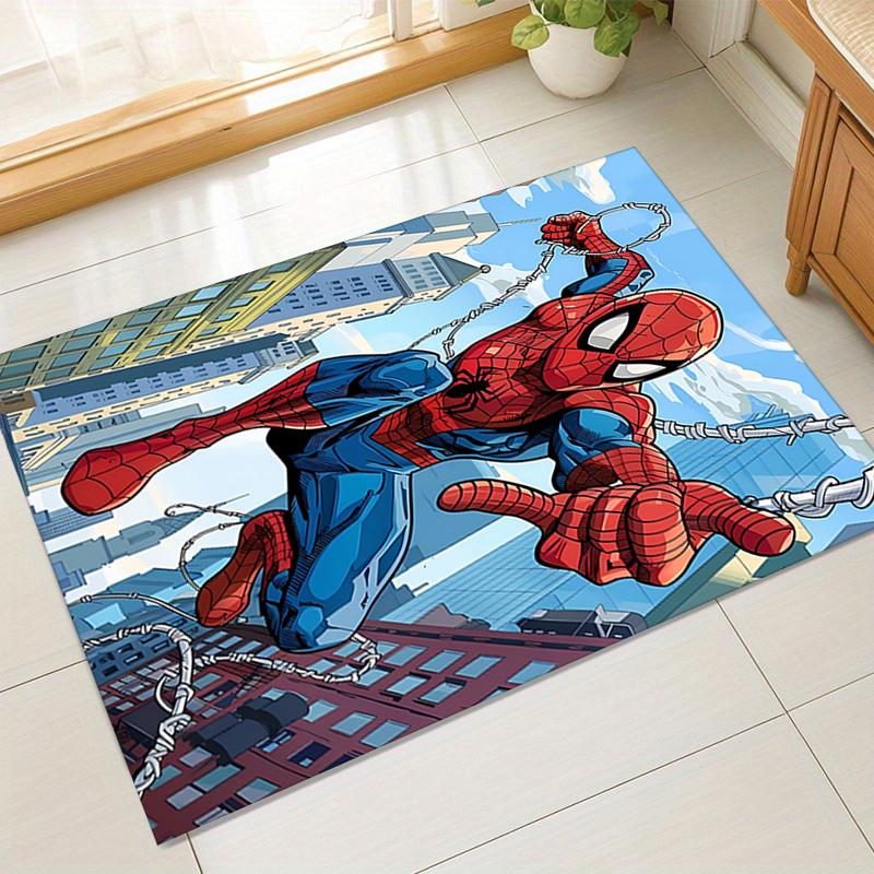 Spiderman Swings City Carpet For Playroom Bedroom Living Room Sofa Home Decorkids Game Area Rug Nonslip Floor Mat