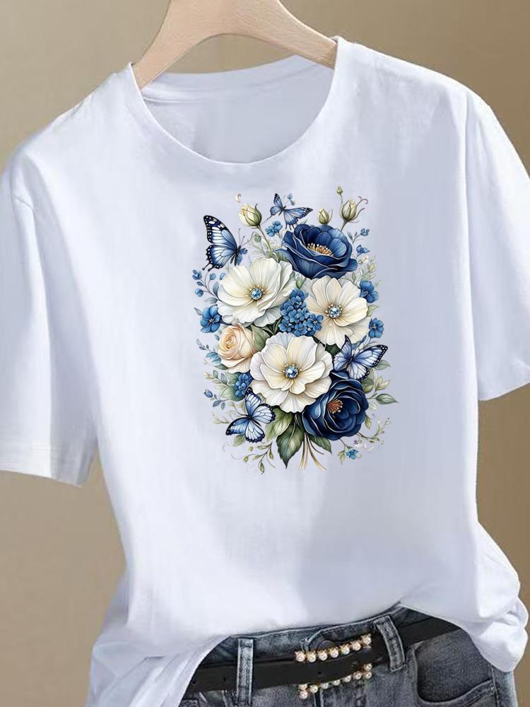 (Asian Size) Tee Top Clothing T Shirt Print Female letter 90s cute Woman Women Fashion Short Sleeve Graphic T-shirts
