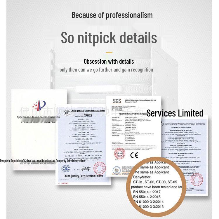 Stainless Steel Food and Fruit Dehydrator - Household Bean & Tea Air Dryer