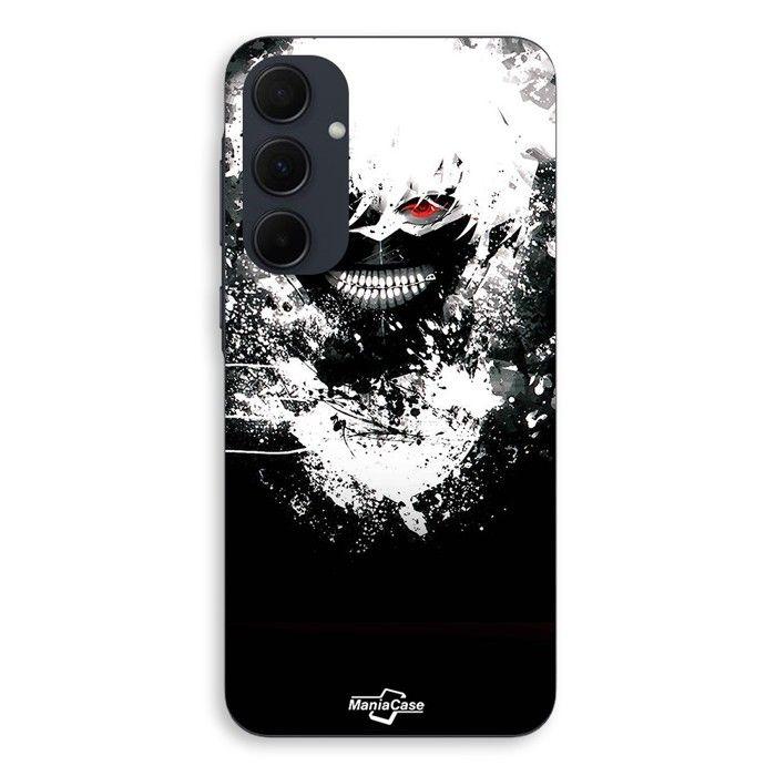 Coque de téléphone - MANIACASE - Samsung galaxy A55 - Silicone - Noir - Tokyo Ghoul Ken Kaneki