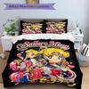 3pcs Sailor Moon Pattern Bedding Set, 1* Cover + 2*Pillowcases, Printed Bedding Set, Soft and Comfortable, Suitable for Bedroom and Guest Ro