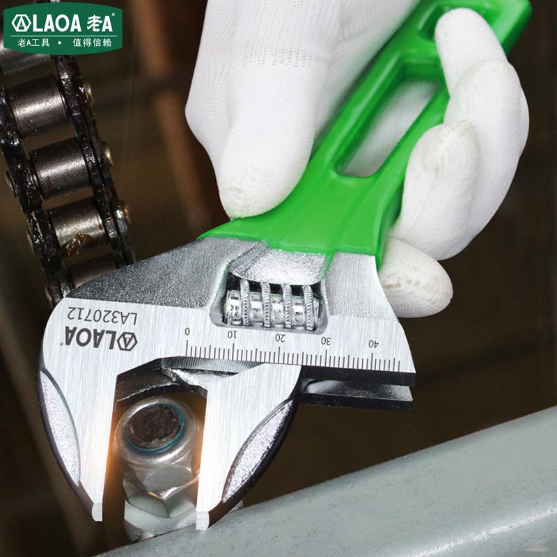 LAOA Adjustable Wrench Light weight Large Opening Short Handle Multifunctional Mini Wrenchs