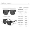 2PACK New Retro Men Square Sunglasses for Women Vintage Luxury Designer Sun Glasses Fashion Shades UV400 Eyeglasses