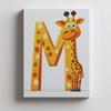 Żyrafa Z Literką M - Plakat Dla Dzieci Żyrafa Z Literką M - Plakat Dla Dzieci, 40X50 Cm, Rama Aluminiowa Czarna, Papier Matowy 230 Gsm